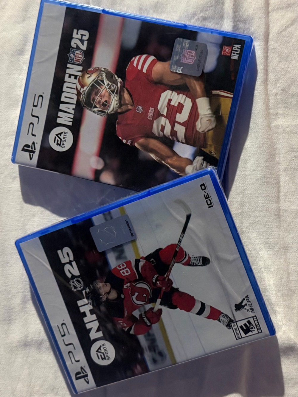 Sony PS5 Madden 25 & NHL 25 Video Games - Red, Blue, White